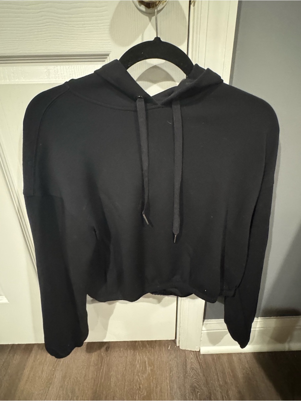 SPANX Black Crewneck Hoodie Sweatshirt